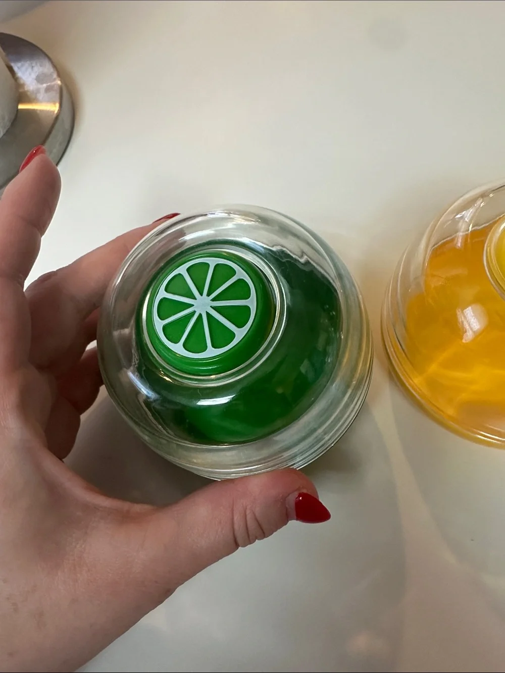 Set of 3 Clear storage, lemon/ lime and garlic